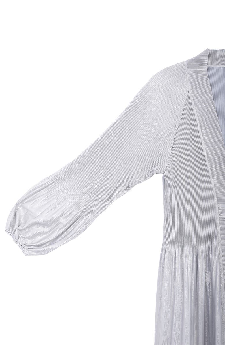 SAACHI Pleated Shimmer Duster, Alternate, color, Grey