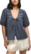 Lucky Brand Smock Button-Up Top