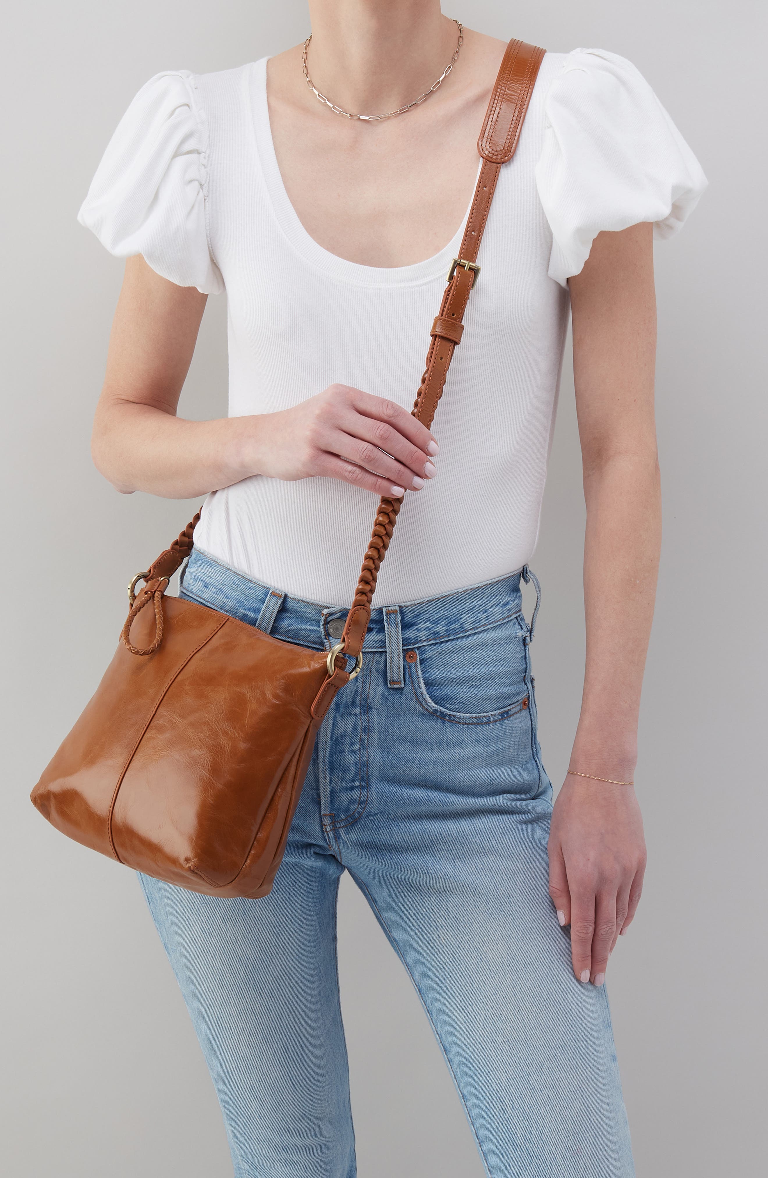 Medium Lasso Leather Crossbody Bag, Alternate, color, TRUFFLE