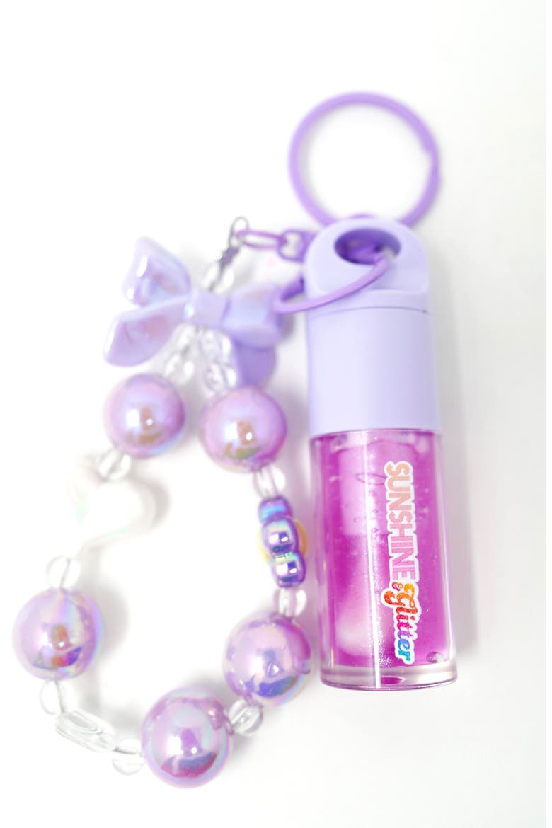 Purple Shimmer POP Lip Gloss Bag Charm, Alternate, color, PURPLE