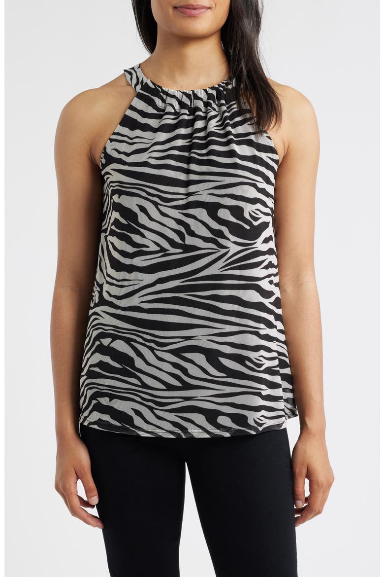 Halter Top, Main, color, IVORY/ BLACK