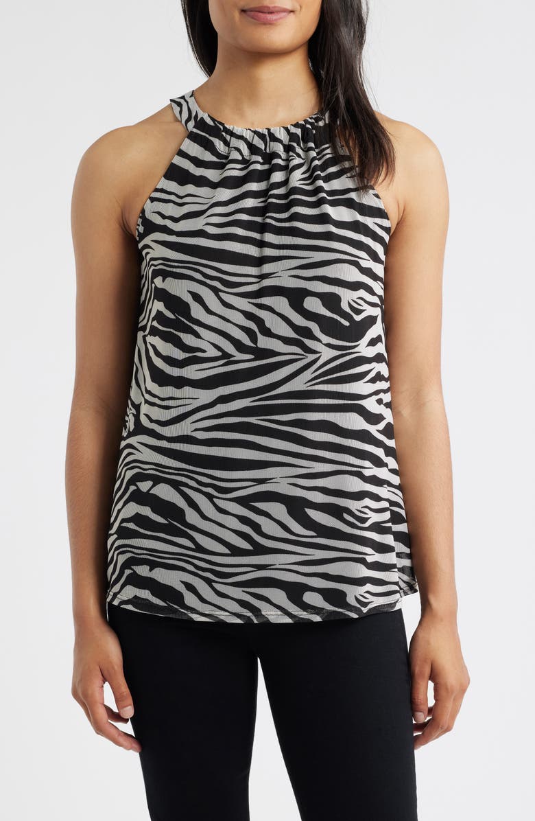 Loveappella Halter Top, Main, color, Ivory/ Black