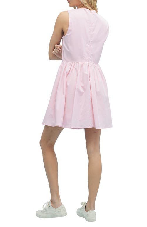 Wishlist Fit & Flare Cotton Blend Minidress In Pink