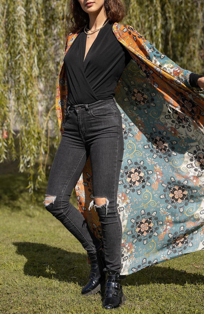 SAACHI Eveline Paisley Longline Duster, Alternate, color, 