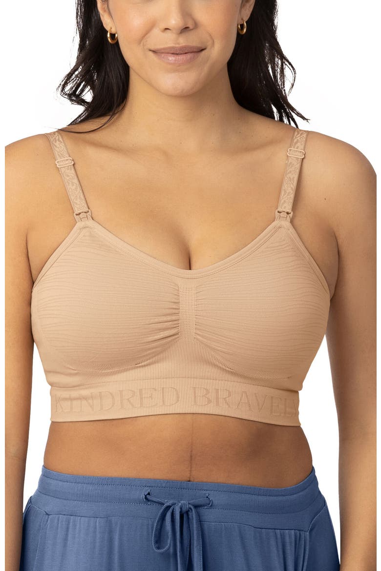 Sublime Hands-Free Pumping/Nursing Bra, Alternate, color, BEIGE