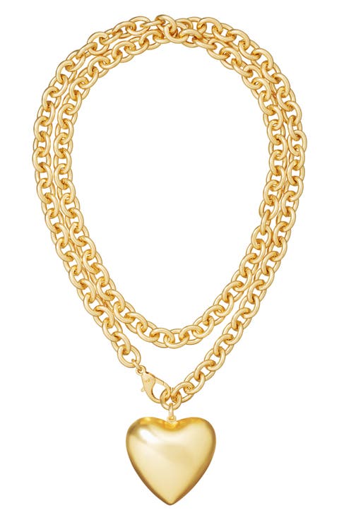 Puffy Heart Pendant Necklace