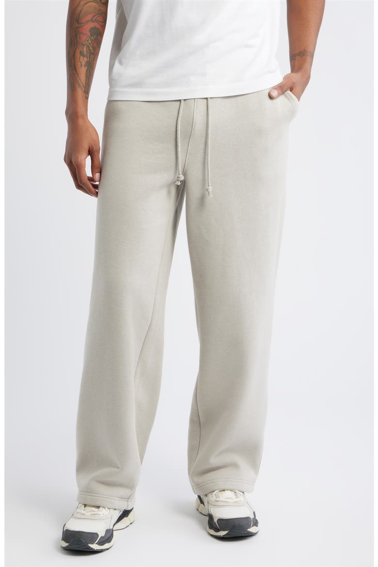 Straight Leg Fleece Sweatpants, Main, color, GREY OWL