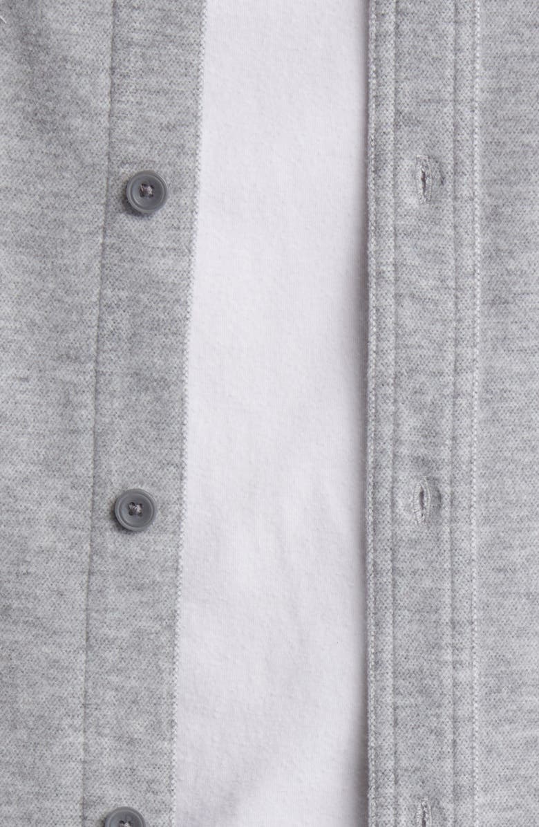 Treasure & Bond Trim Fit Stretch Overshirt, Alternate, color, Grey Heather
