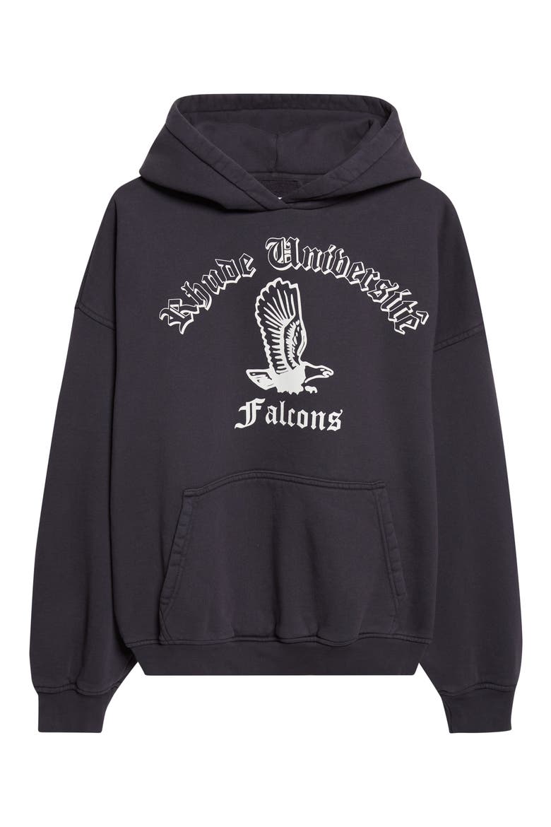Collegiate Falcons French Terry Graphic Hoodie, Alternate, color, VINTAGE BLACK/ WHITE