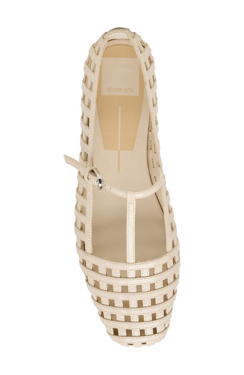 Dolce Vita Rains T-strap Flat In Ivory Leather