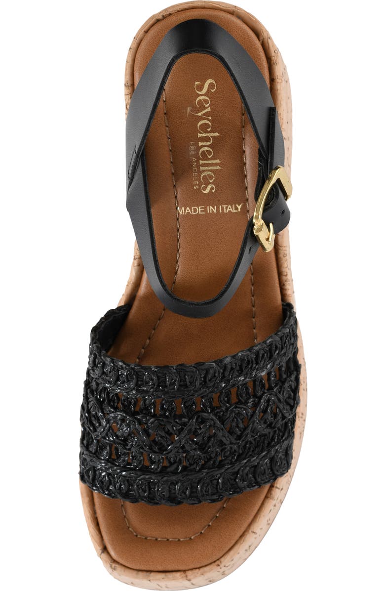 Seychelles Willow Platform Wedge Sandal, Alternate, color, Black
