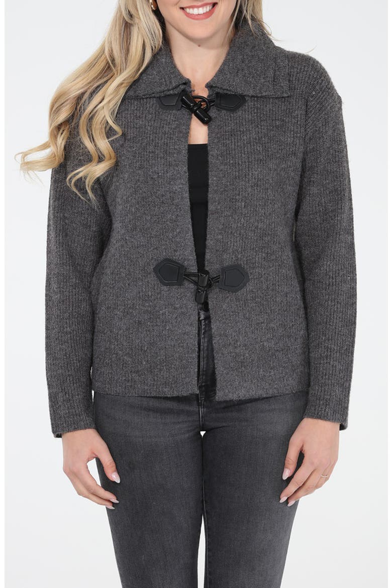 Toggle Front Sweater Jacket, Main, color, GREY