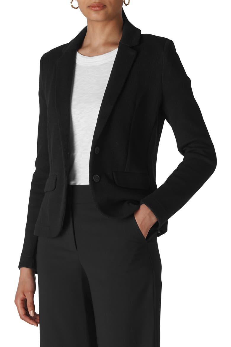 Slim Jersey Jacket, Main, color, BLACK