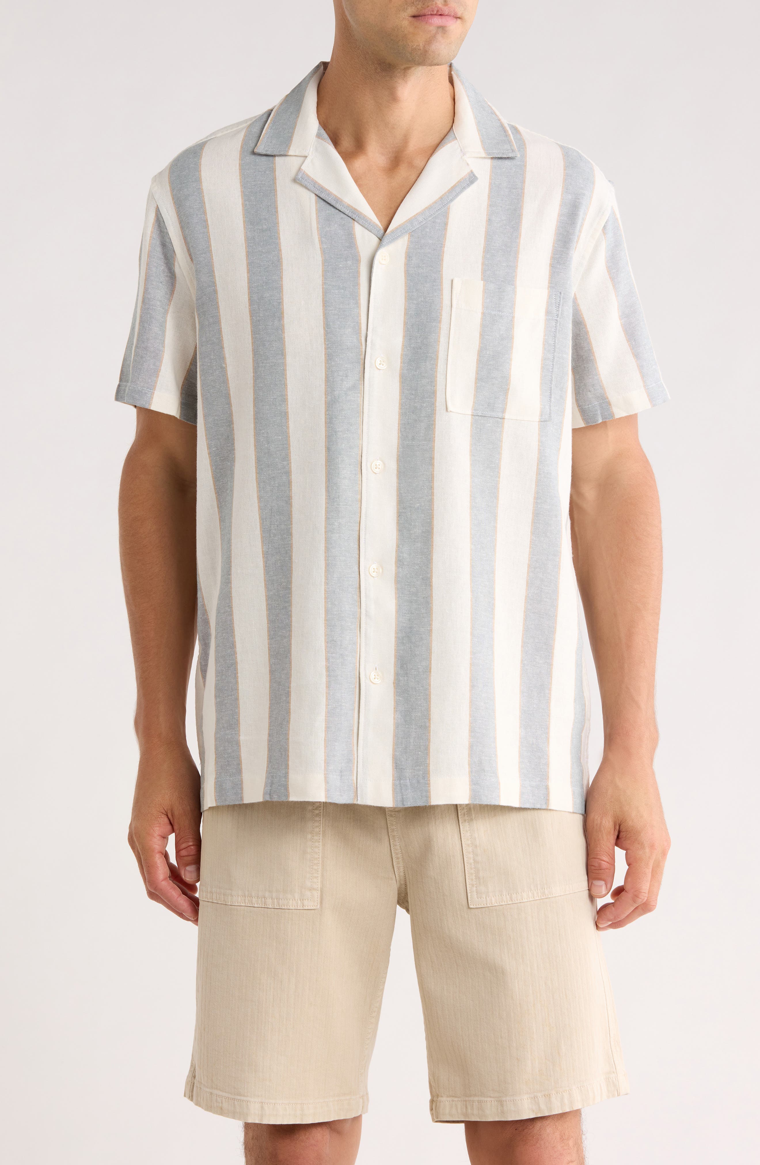 Linen Blend Camp Shirt - image 3