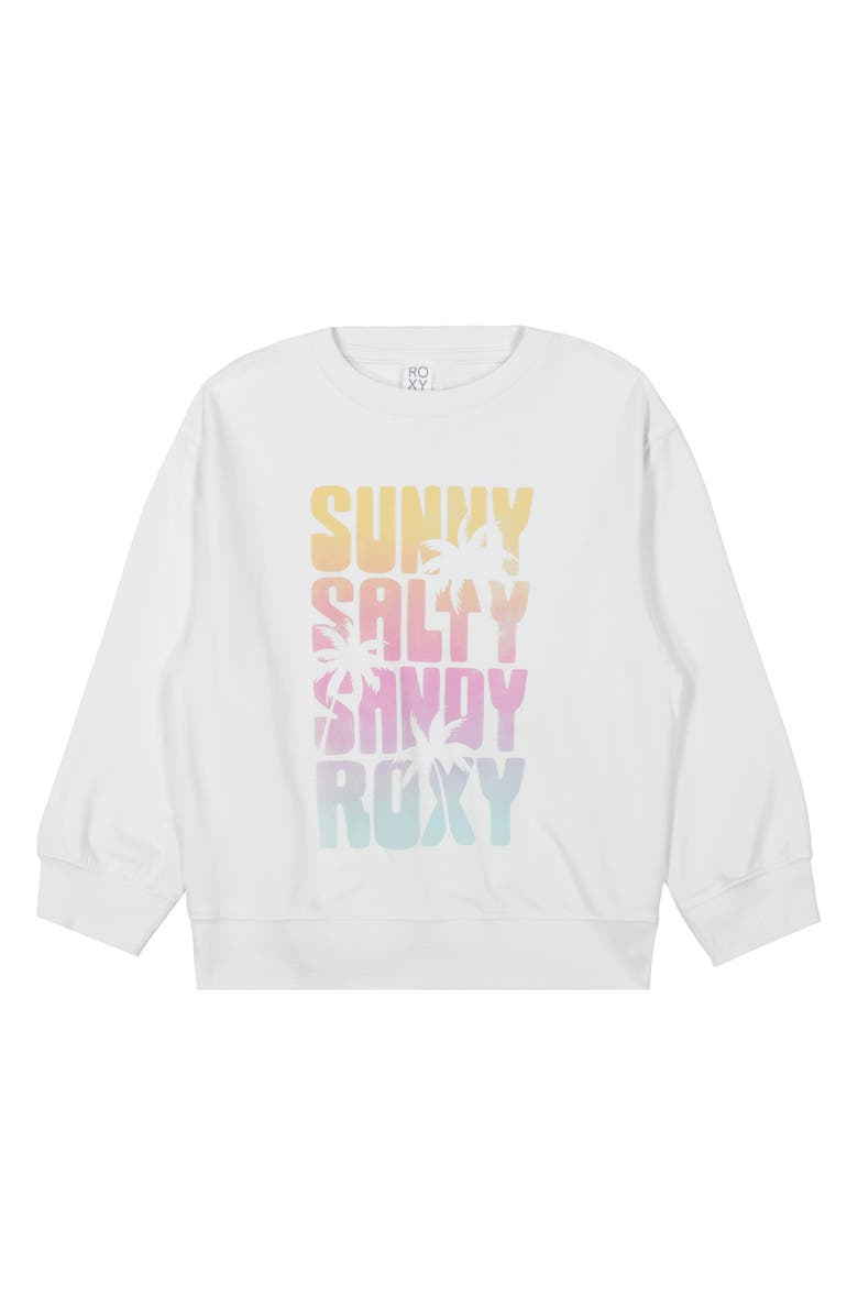 Roxy Kids' Oversize Sunny Salty Fleece Sweatshirt, Main, color, 