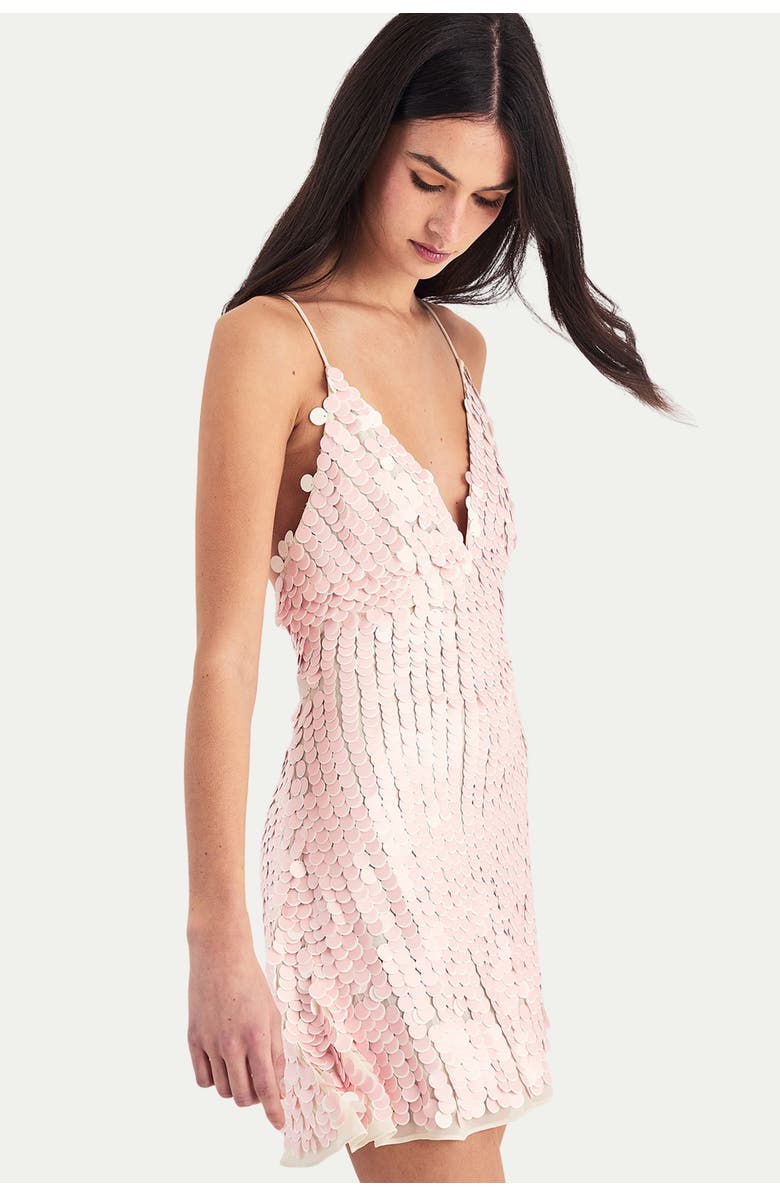 NASTY GAL Embellished Strappy Mini Dress, Main, color, Baby Pink
