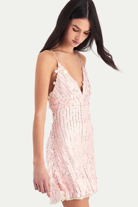Embellished Strappy Mini Dress
