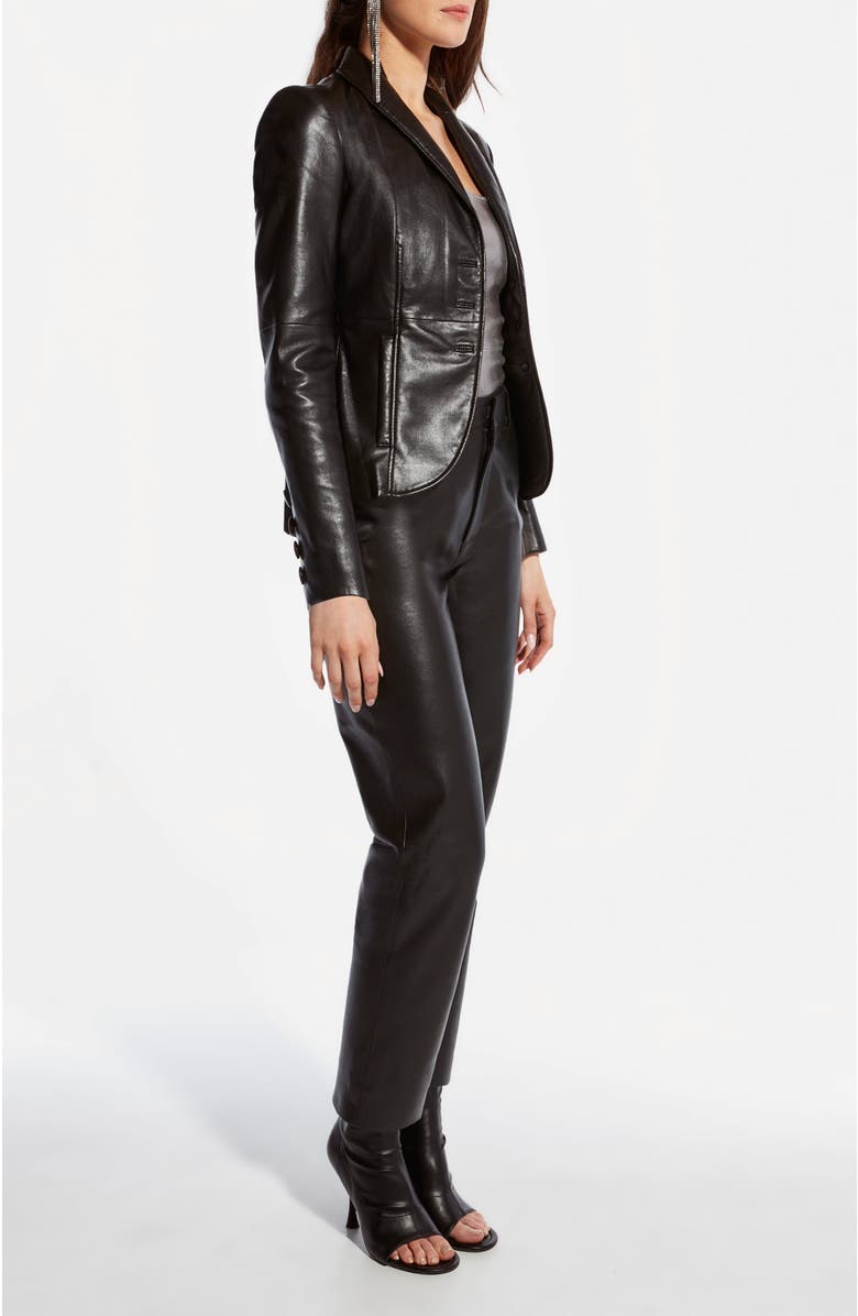 AS by DF Jordan Recycled Leather Trousers, Alternate, color, Black
