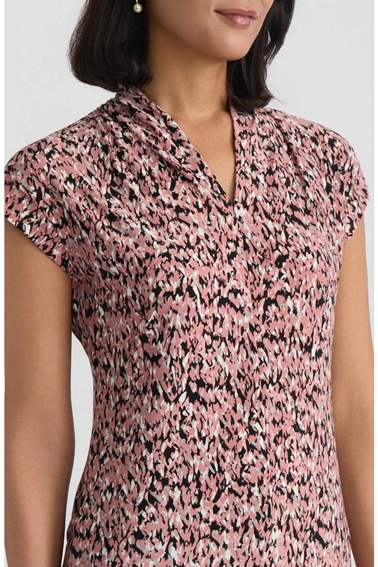 Abstract Print Funnel Neck Knit Top, Alternate, color, TEAROSE MULTI