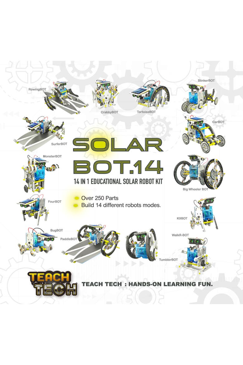 SolarBot.14 Transforming Solar Robot Kit, Alternate, color, Multicolored