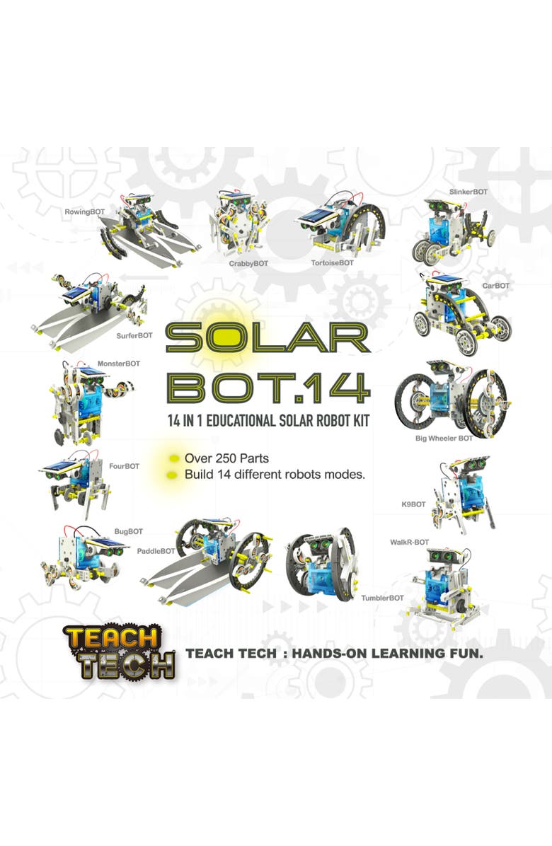 Teach Tech SolarBot.14 Transforming Solar Robot Kit, Alternate, color, Multicolored