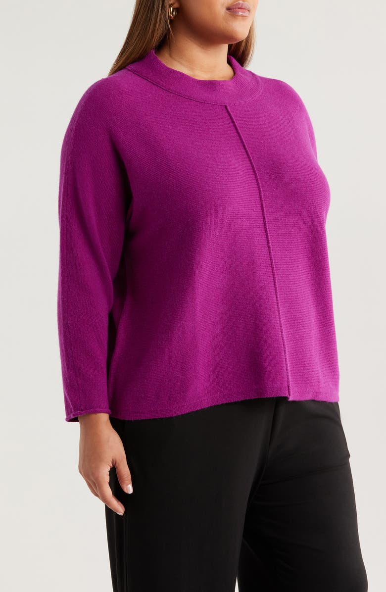 Eileen Fisher Dolman Sleeve Mock Neck Sweater, Alternate, color, 