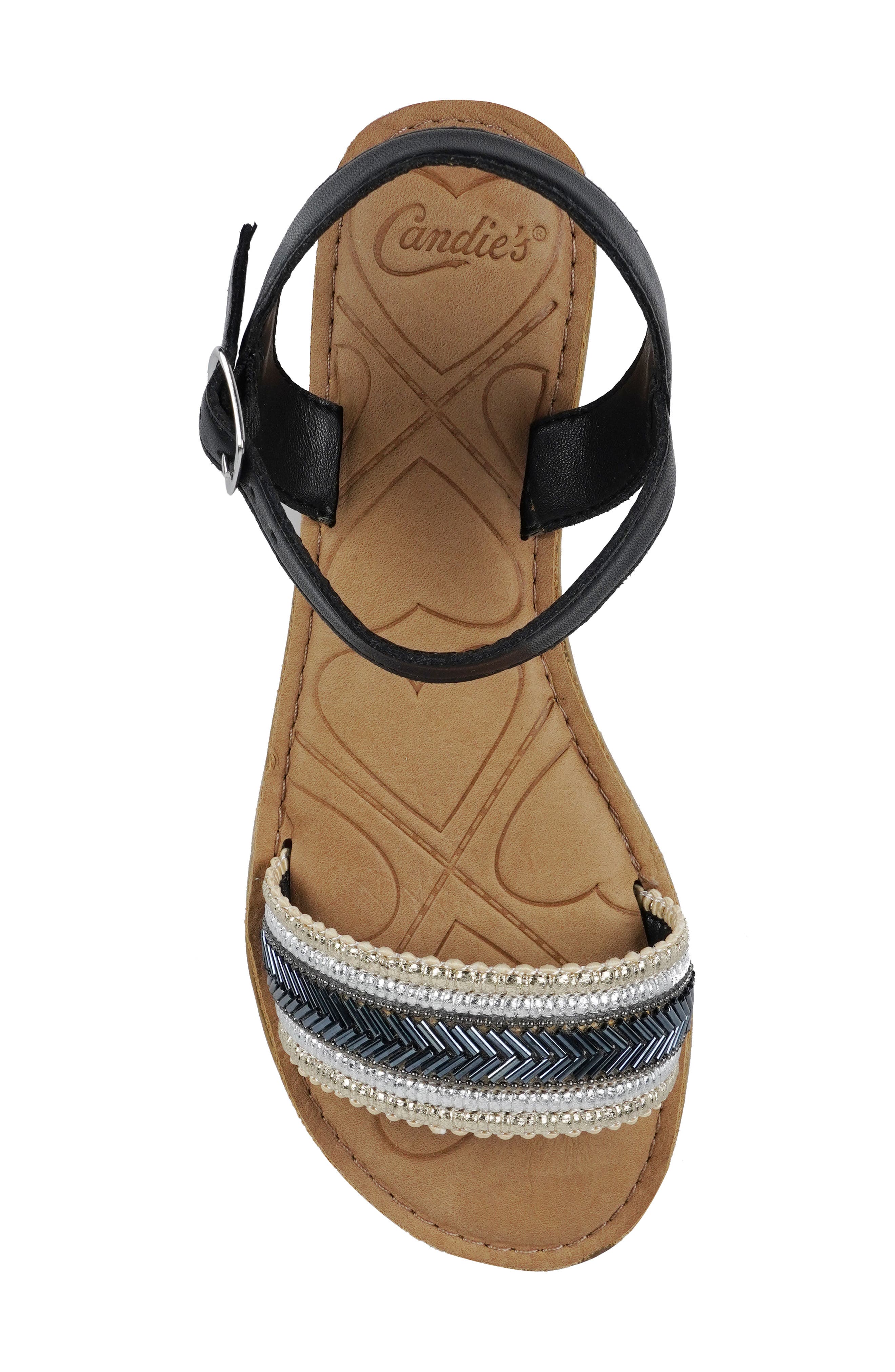 Candie
s Trust Ankle Strap Sandal, Alternate, color, Black