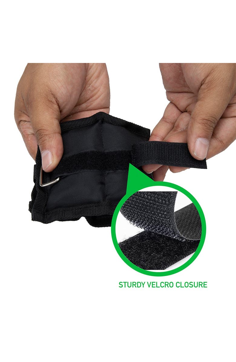 MIND READER 1lb Adjustable Ankle & Wrist Weights, Alternate, color, 