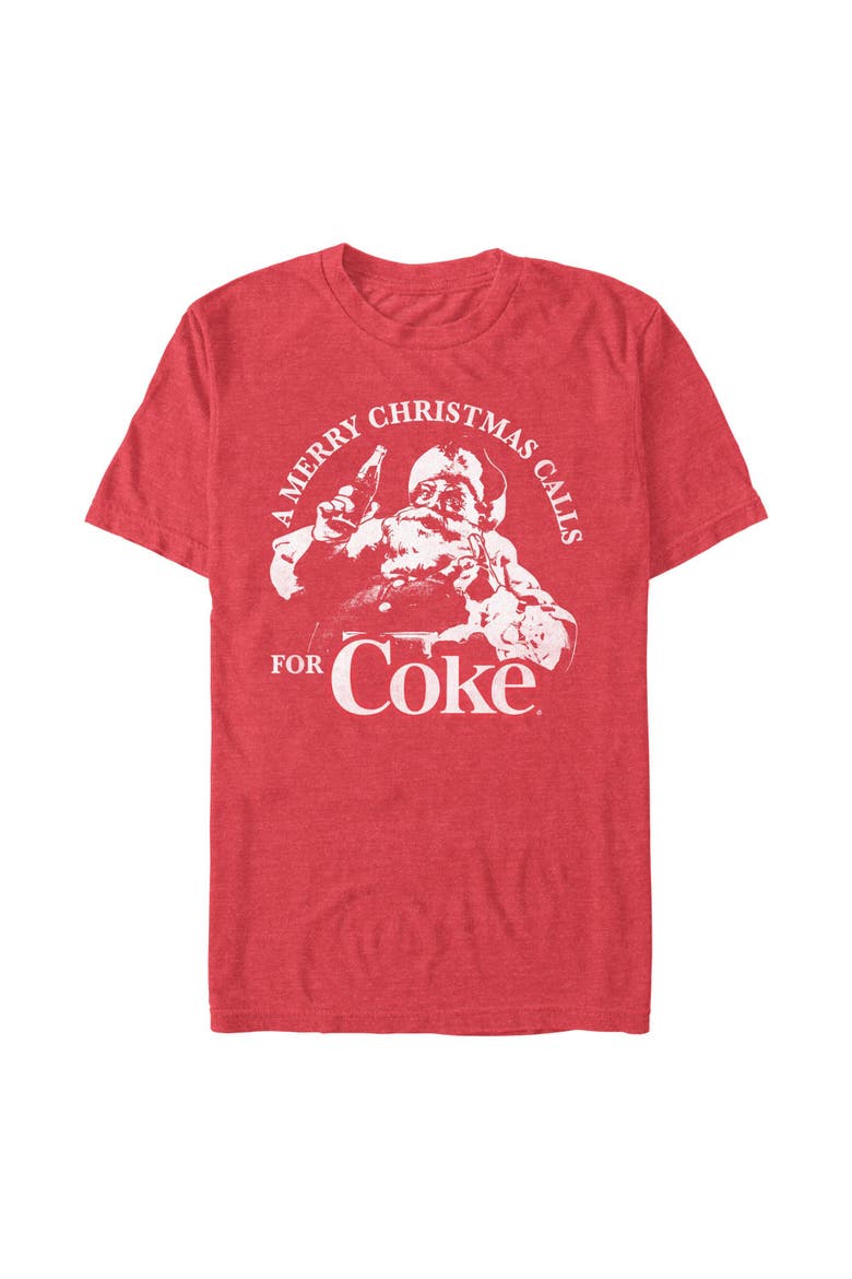 Men's Merry Christmas Short Sleeve Graphic T-Shirt, Main, color, Red Heather