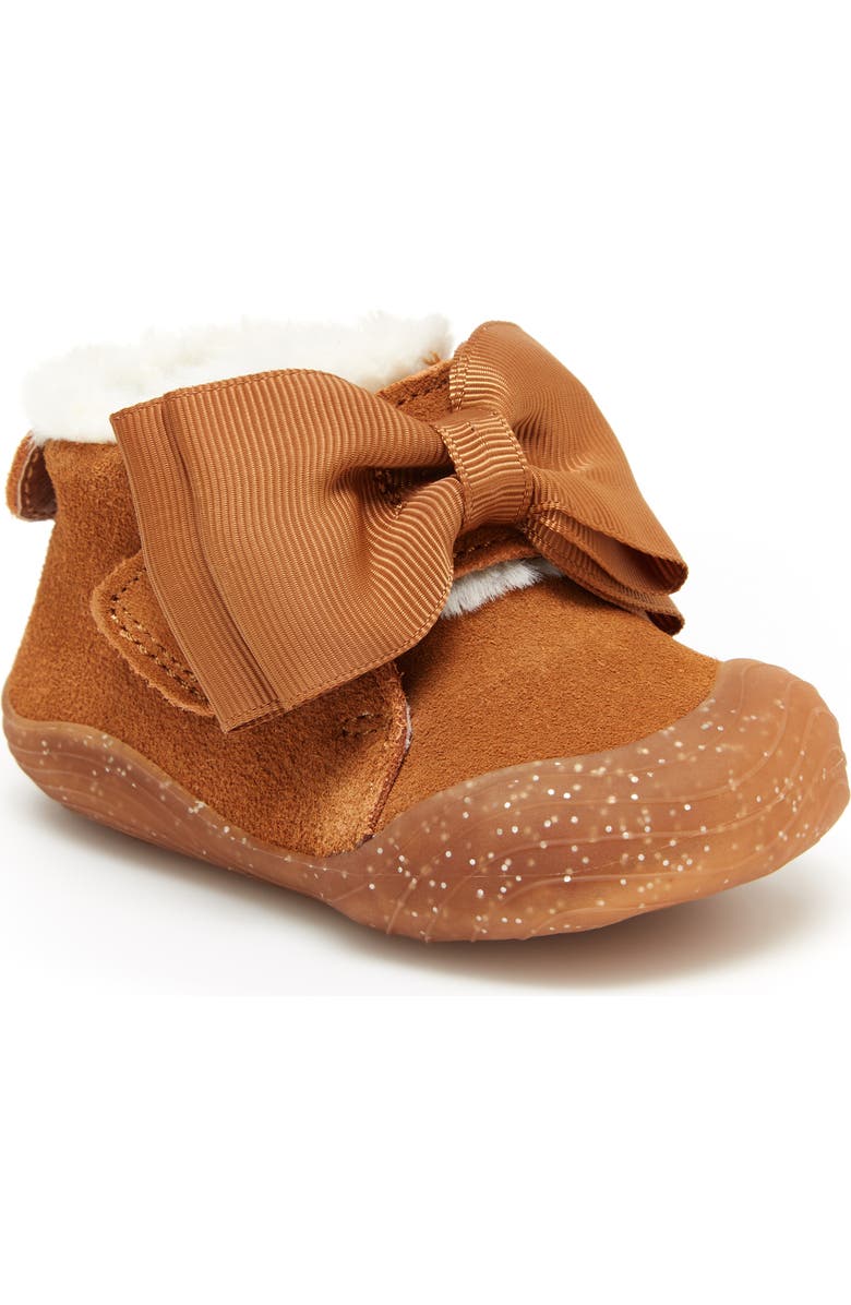 Stride Rite Campbell Faux Fur Glitter Bootie, Main, color,