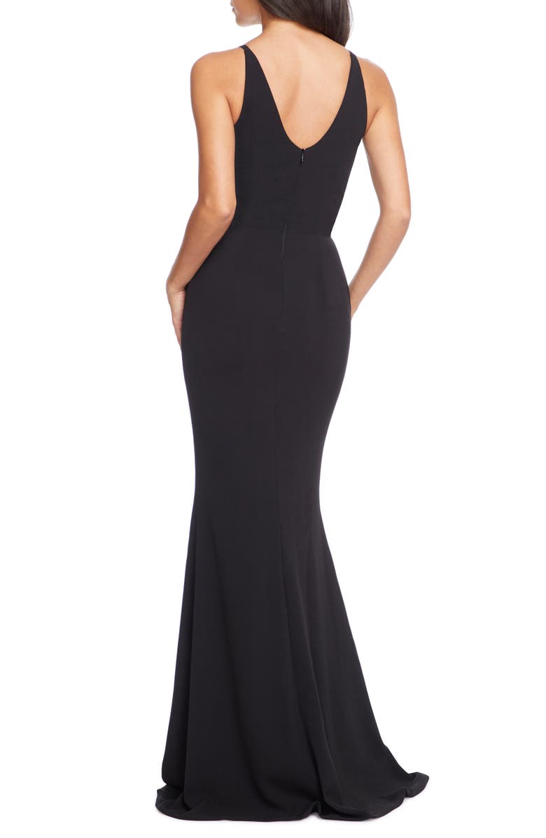 Dress the Population Jordan Ruched Side Slit Gown, Alternate, color,