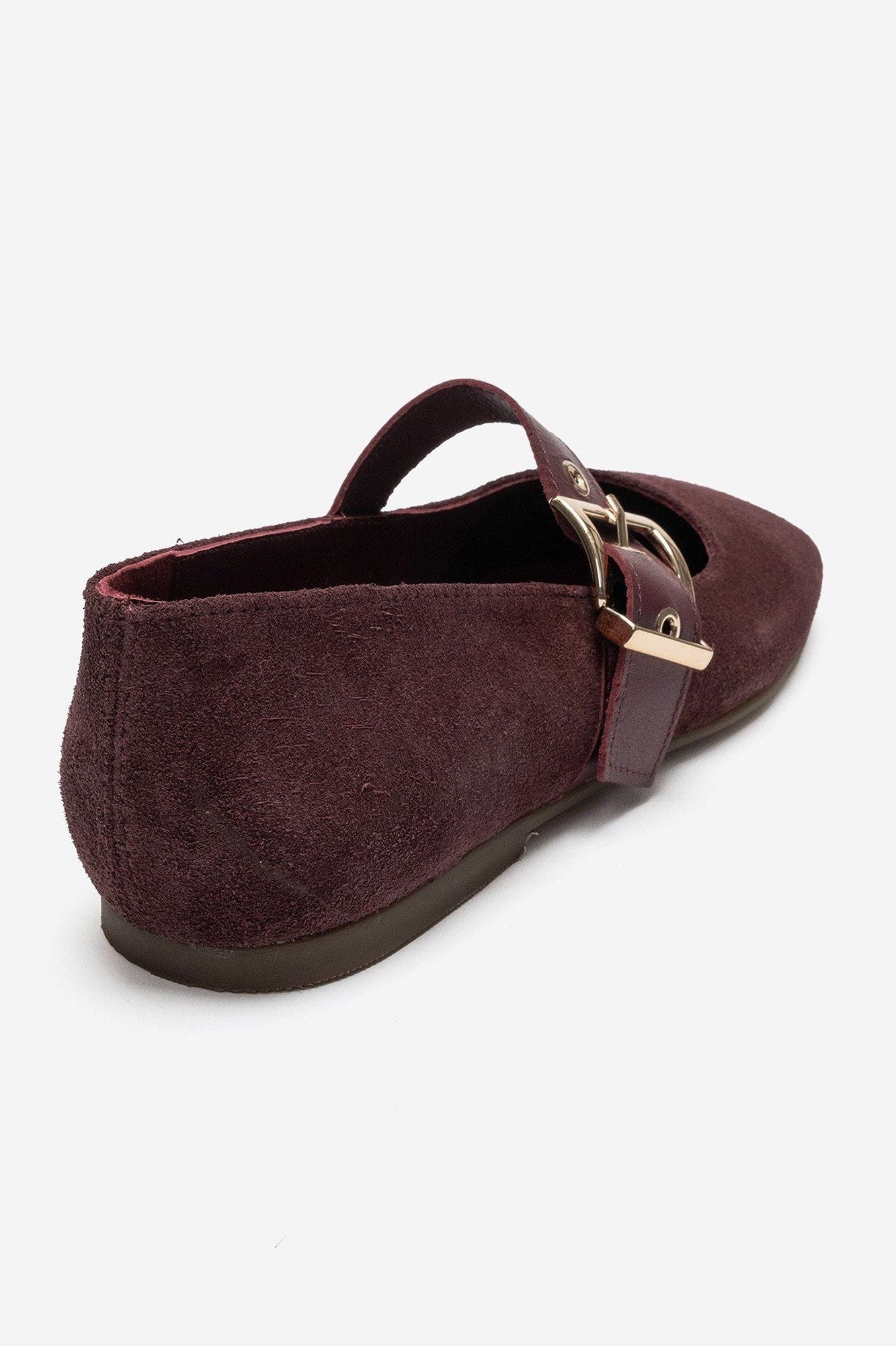 Jonas Leather Ballet Flat, Alternate, color, Plum Suede