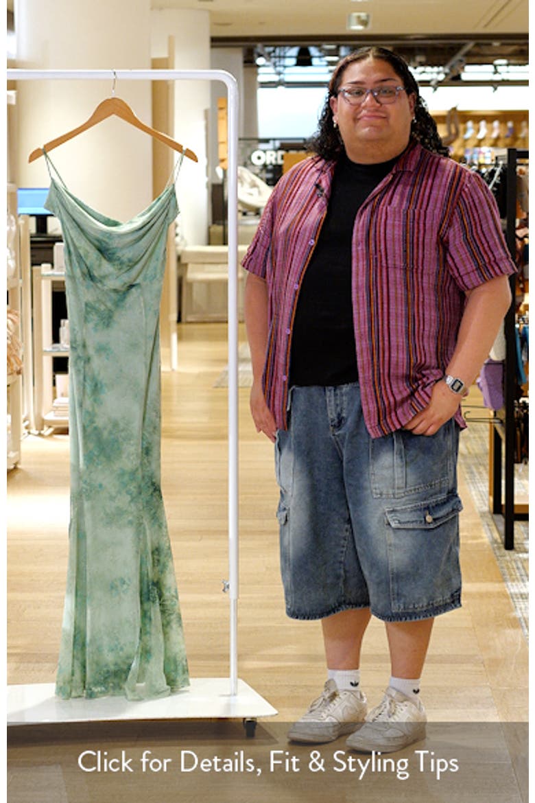 Floral Burnout Godet Pleat Maxi Dress video