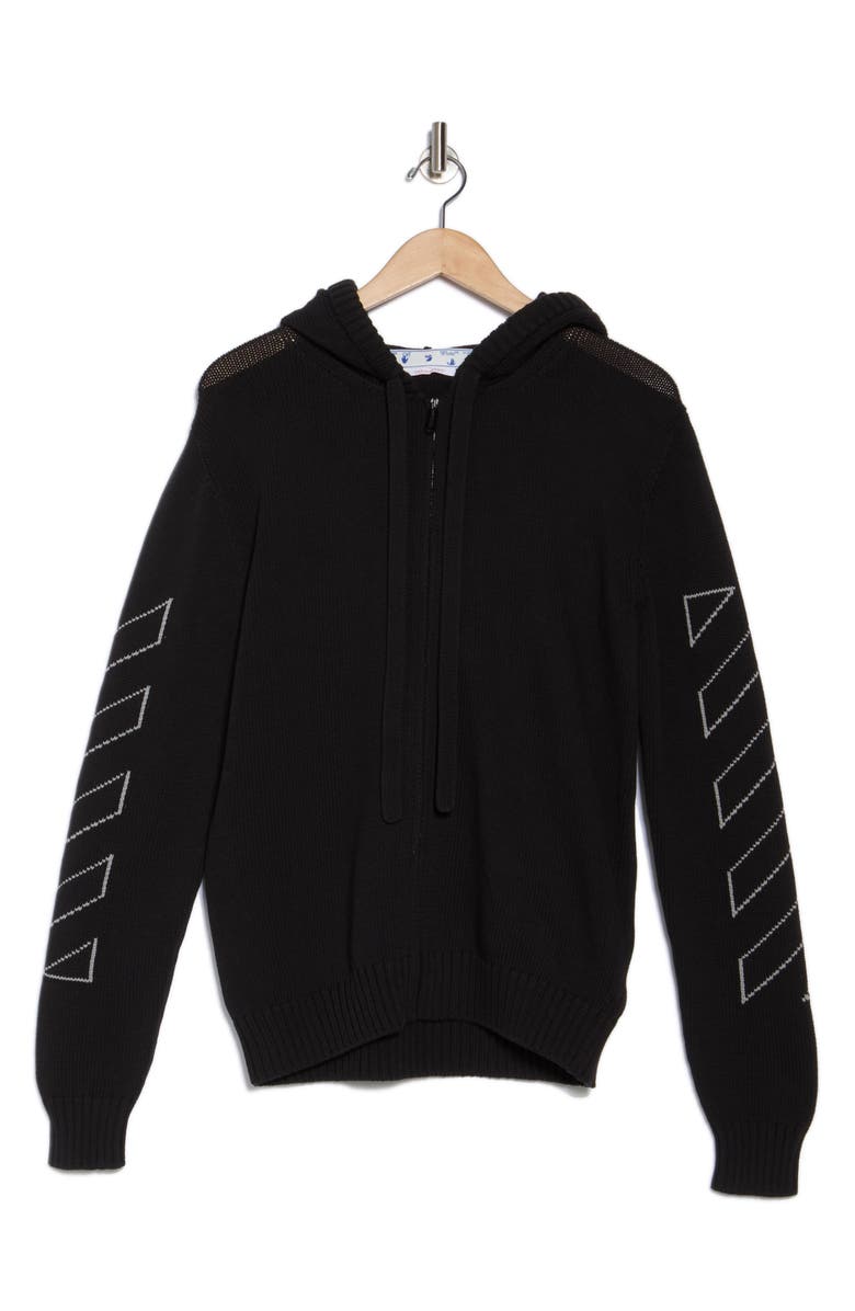 Off-White Diagonal Outline Zip Hoodie, Alternate, color, 