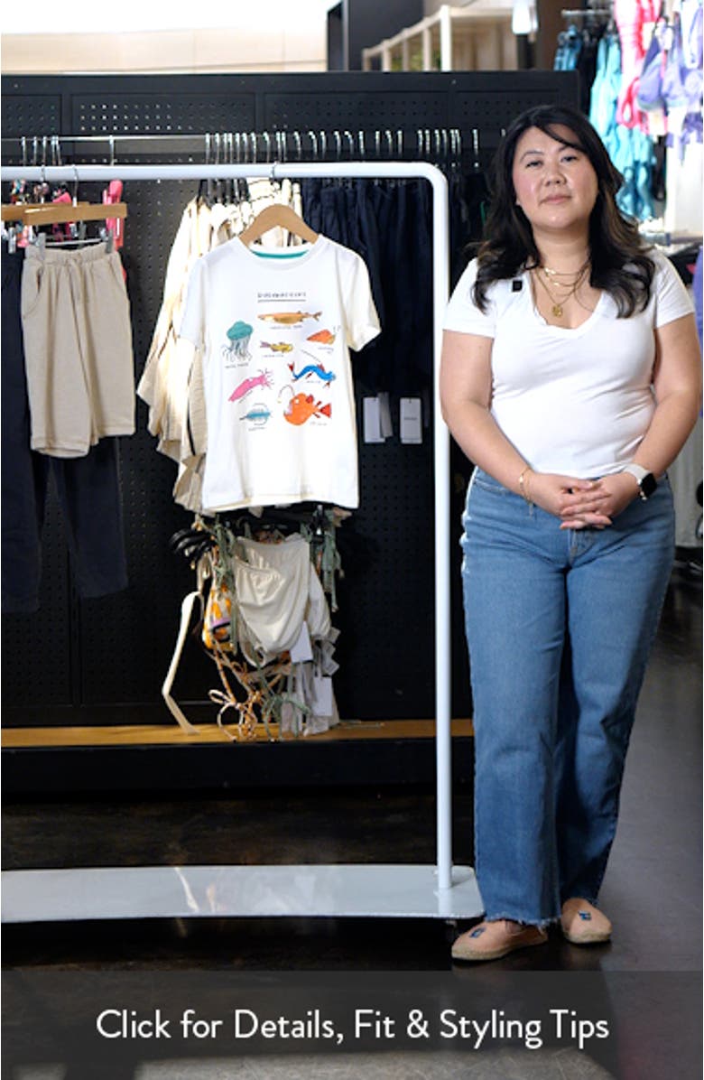 Kids' Glow in the Dark Fish Graphic T-Shirt, sales video thumbnail