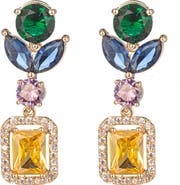 EYE CANDY LOS ANGELES Madison Cubic Zirconia Statement Drop Earrings