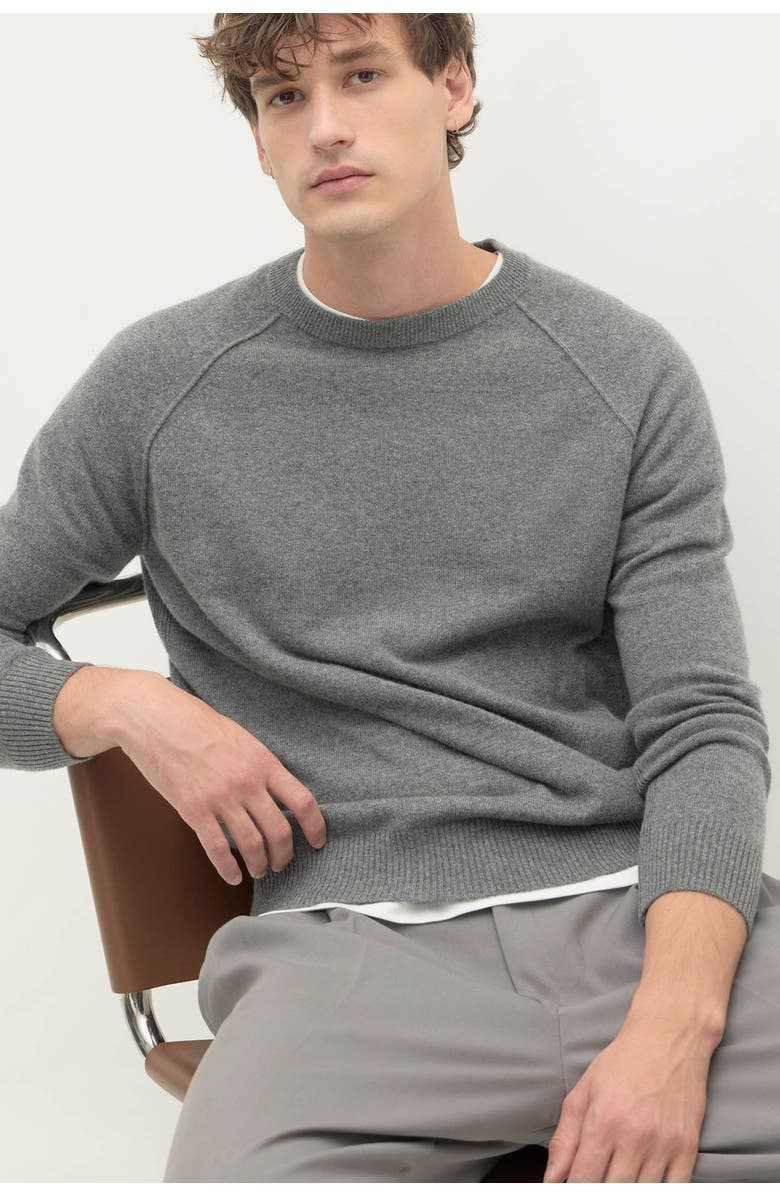 NAKED CASHMERE Lorenzo Cashmere Crewneck, Alternate, color, Thunder