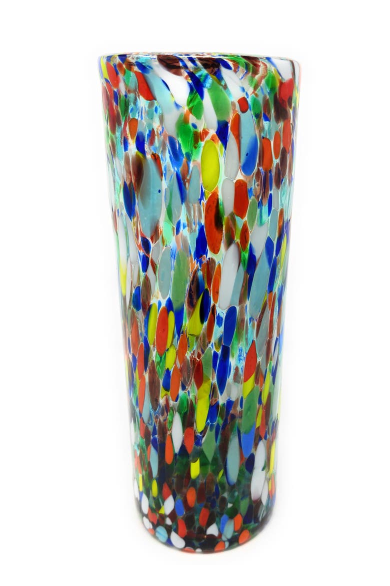 Hand Blown Glass Vase, Main, color, Confetti