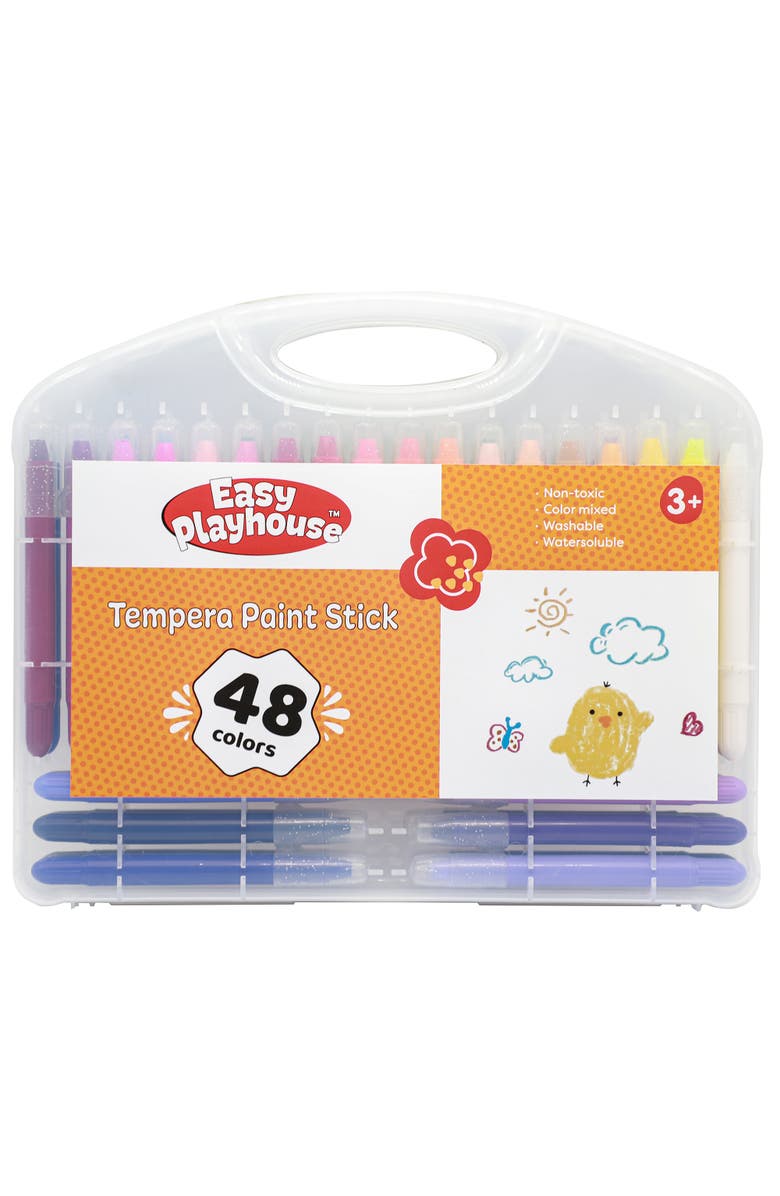 Easy Playhouse Tempera Paint Sticks 48 Pack, Vibrant Color Set, Nontoxic, Alternate, color, Multicolored