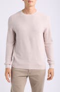 Nordstrom Two Tone Cotton & Cashmere Crewneck Sweater