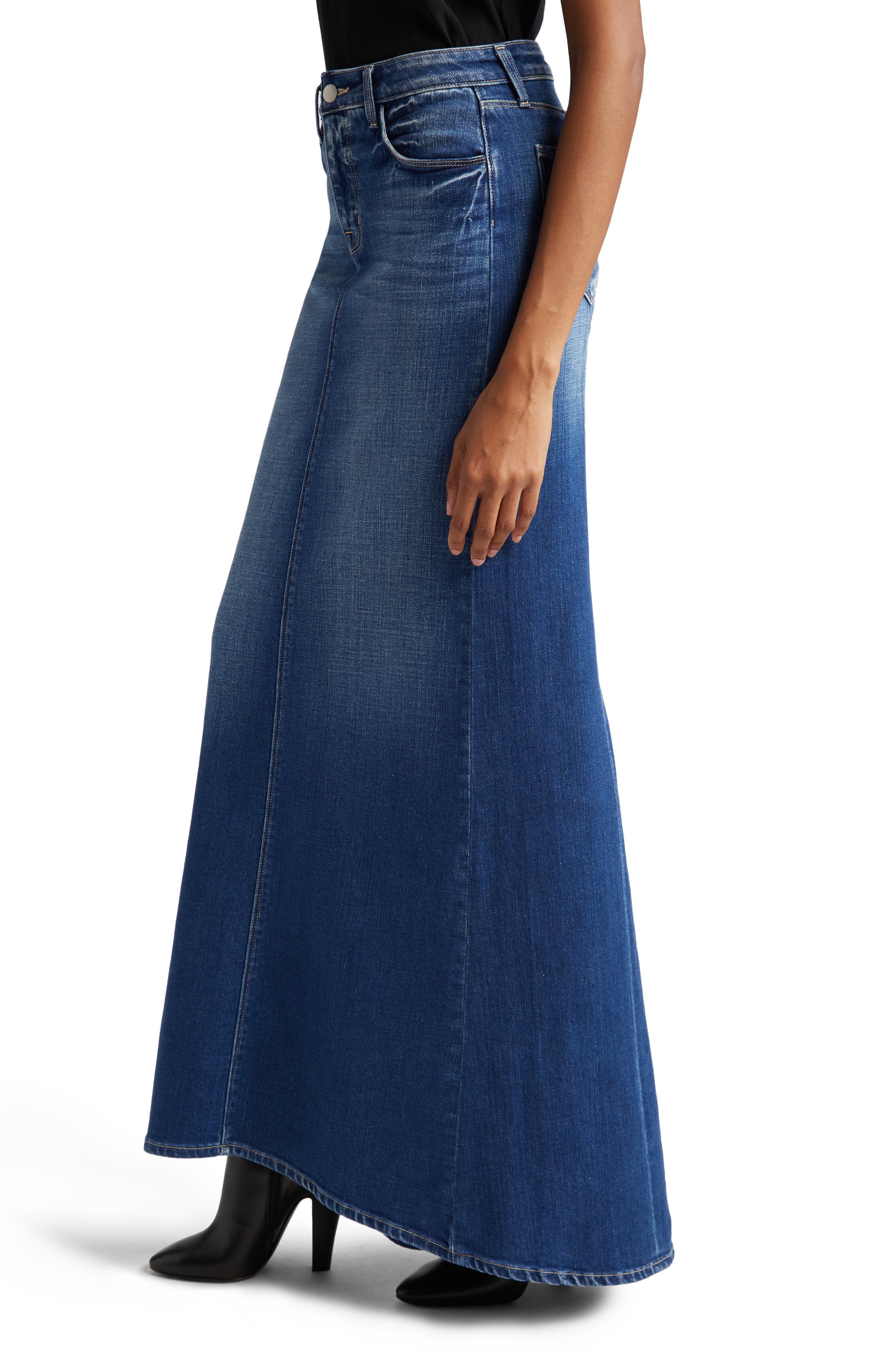 L'AGENCE Kailani Mermaid Denim Maxi Skirt (Women) | Nordstromrack