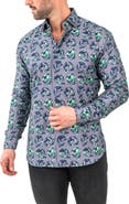 Maceoo Fibonacci Skullpatch Contemporary Fit Button-Up Shirt