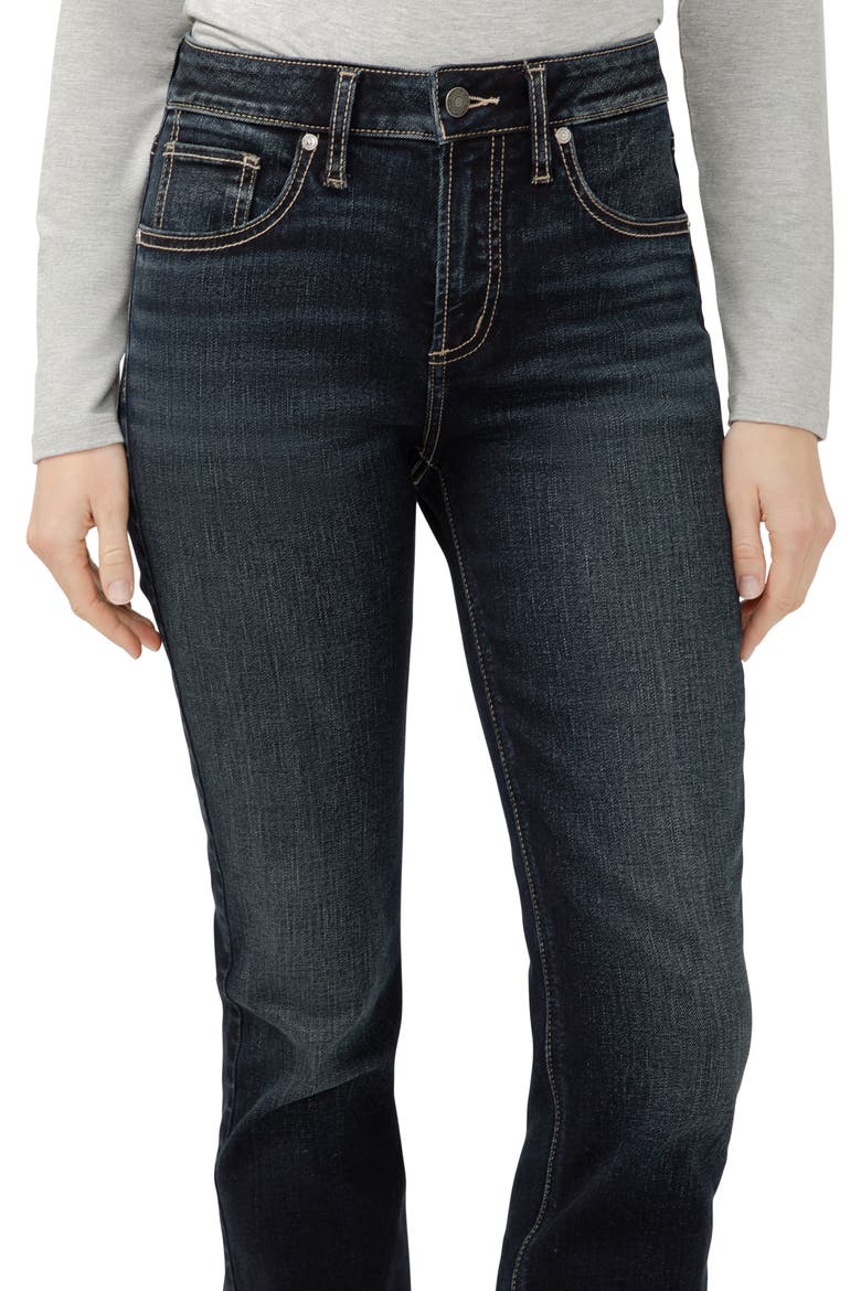 Avery High Waist Slim Bootcut Jeans, Alternate, color, DAKOTA