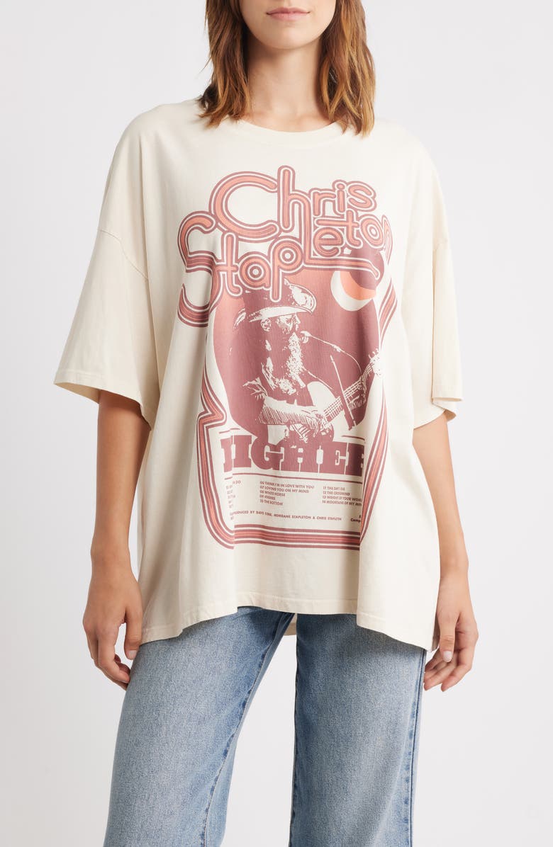 Daydreamer Chris Stapleton Higher Tour Graphic T-Shirt, Main, color, Dirty White