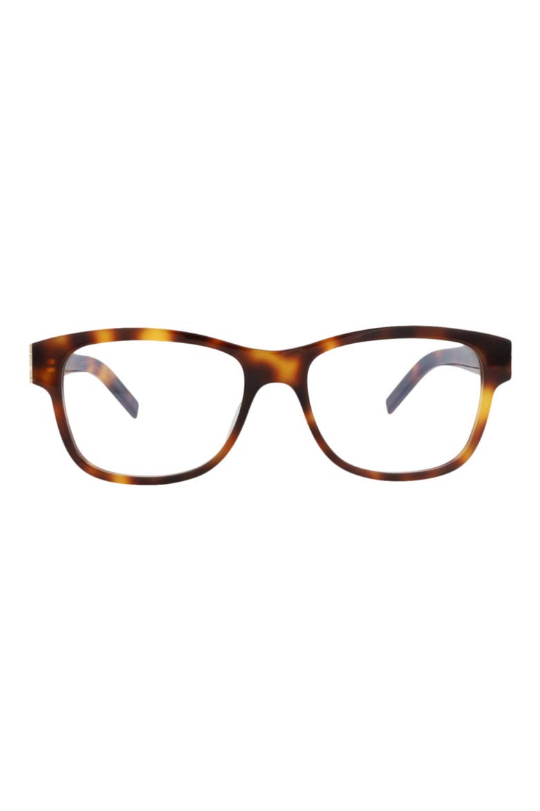55mm Square Optical Frames, Main, color, HAVANA HAVANA TRANSPARENT