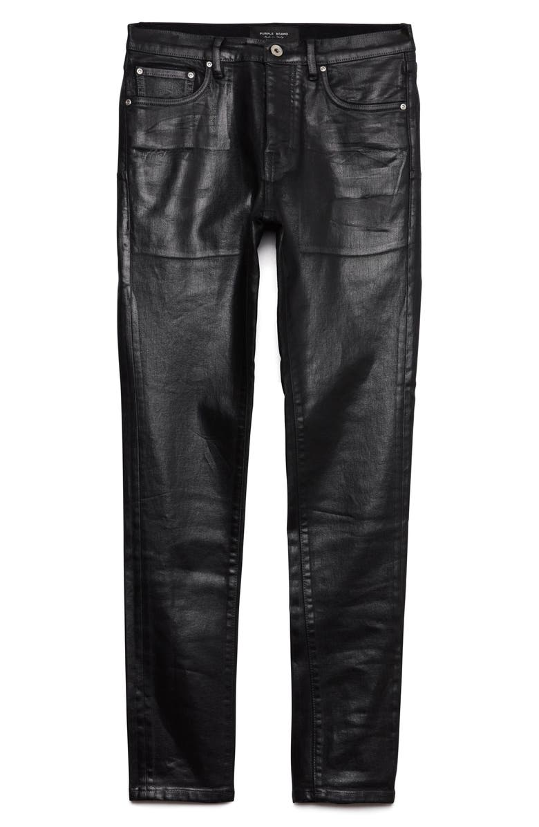 PURPLE BRAND Black Label Coated Stretch Skinny Jeans, Alternate, color, 
