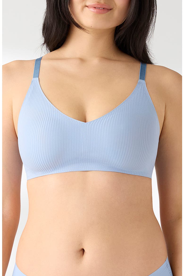 Rib Triangle Bra, Main, color, FOREVER BLUE