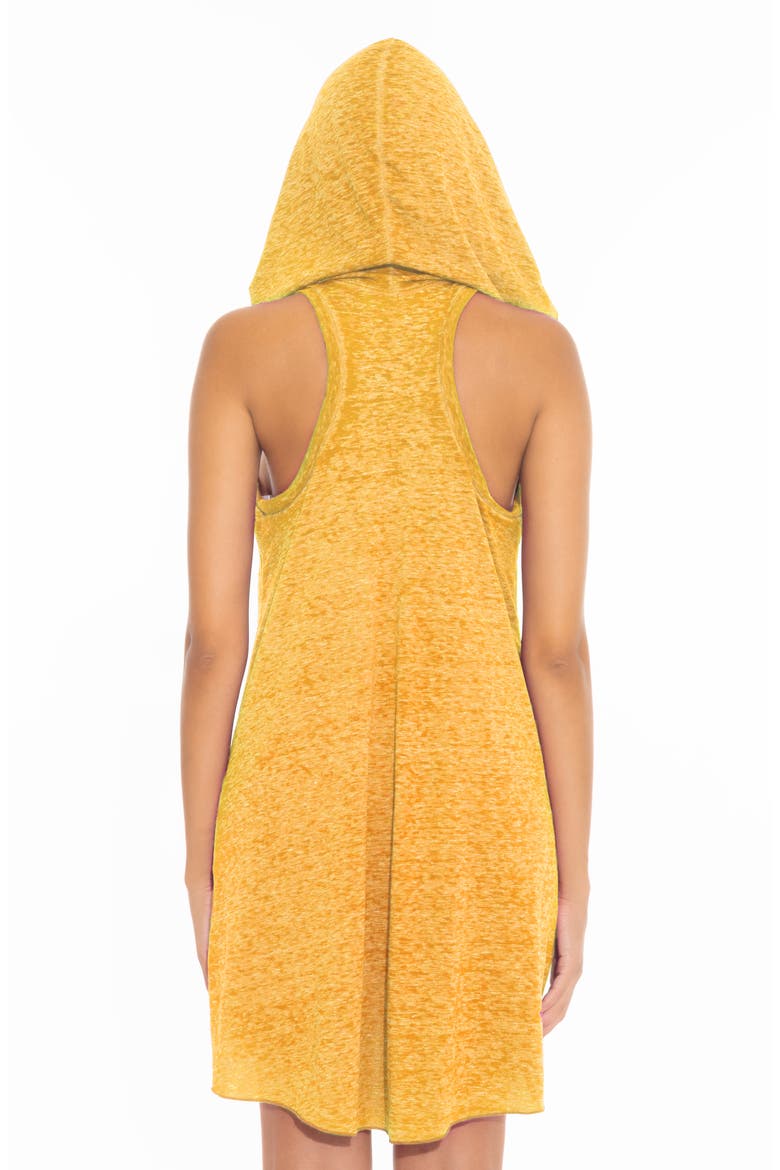 Beach Date Hooded Cover-Up Dress, Alternate, color, GOLD