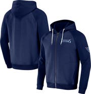 NFL X DARIUS RUCKER Men's NFL x Darius Rucker Collection by Fanatics Navy Tennessee Titans Raglan Full-Zip Hoodie