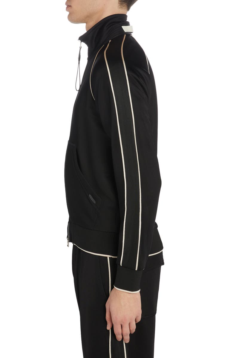 TOM FORD Luxury Stretch Jersey Jacket, Alternate, color, Black